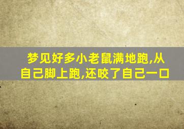 梦见好多小老鼠满地跑,从自己脚上跑,还咬了自己一口