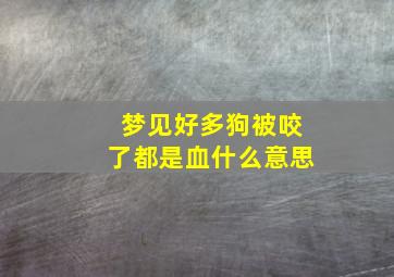 梦见好多狗被咬了都是血什么意思