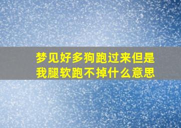 梦见好多狗跑过来但是我腿软跑不掉什么意思