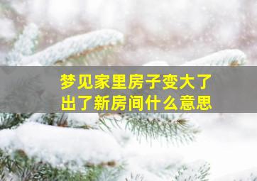 梦见家里房子变大了出了新房间什么意思