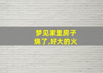 梦见家里房子烧了,好大的火