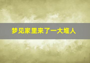 梦见家里来了一大堆人