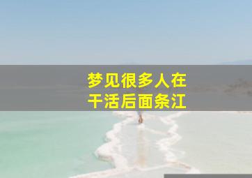 梦见很多人在干活后面条江