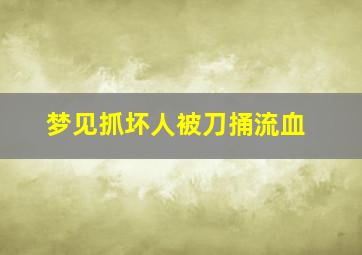 梦见抓坏人被刀捅流血