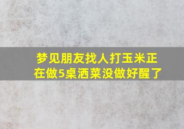 梦见朋友找人打玉米正在做5桌洒菜没做好醒了