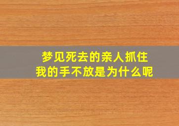 梦见死去的亲人抓住我的手不放是为什么呢