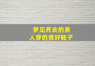 梦见死去的亲人穿的很好鞋子