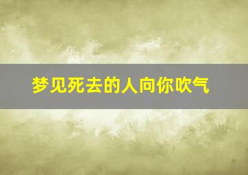 梦见死去的人向你吹气