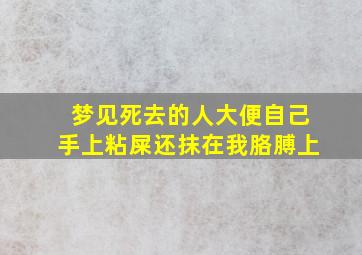 梦见死去的人大便自己手上粘屎还抹在我胳膊上