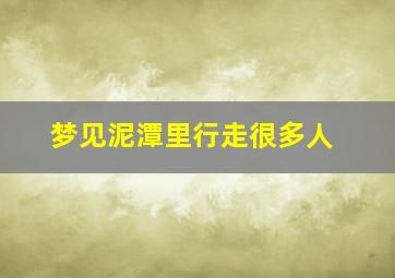 梦见泥潭里行走很多人