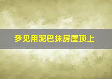 梦见用泥巴抹房屋顶上