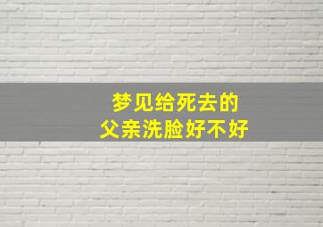 梦见给死去的父亲洗脸好不好