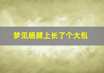 梦见胳膊上长了个大包