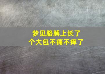 梦见胳膊上长了个大包不痛不痒了