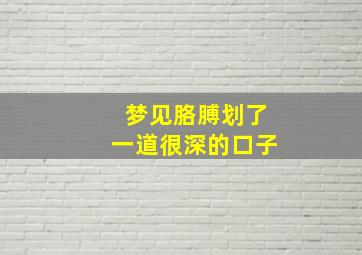 梦见胳膊划了一道很深的口子