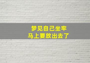 梦见自己坐牢马上要放出去了