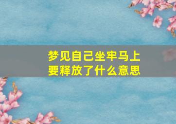 梦见自己坐牢马上要释放了什么意思