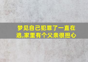 梦见自己犯罪了一直在逃,家里有个父亲很担心