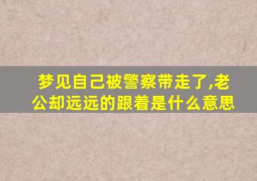 梦见自己被警察带走了,老公却远远的跟着是什么意思