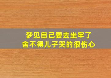 梦见自己要去坐牢了舍不得儿子哭的很伤心