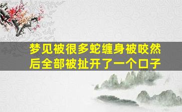 梦见被很多蛇缠身被咬然后全部被扯开了一个口子