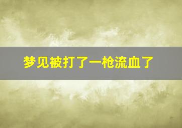 梦见被打了一枪流血了