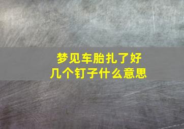 梦见车胎扎了好几个钉子什么意思