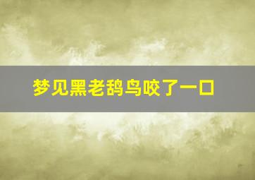 梦见黑老鸹鸟咬了一口