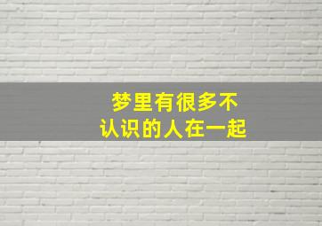 梦里有很多不认识的人在一起