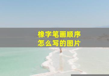 橡字笔画顺序怎么写的图片