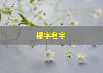 檬字名字