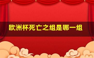 欧洲杯死亡之组是哪一组