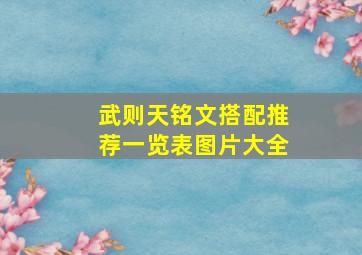 武则天铭文搭配推荐一览表图片大全