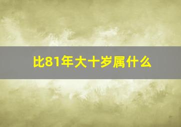 比81年大十岁属什么