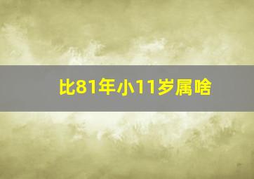 比81年小11岁属啥