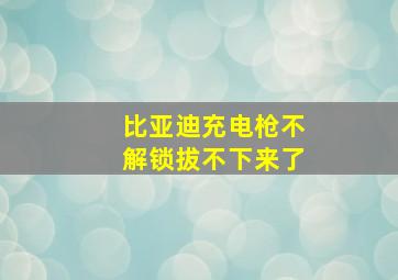 比亚迪充电枪不解锁拔不下来了