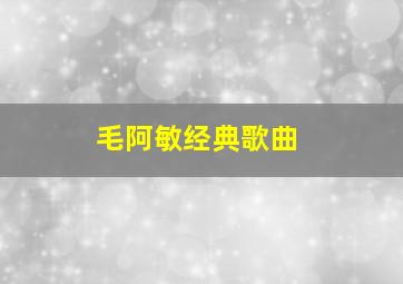 毛阿敏经典歌曲