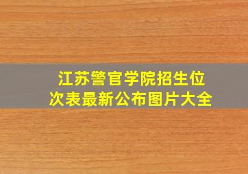 江苏警官学院招生位次表最新公布图片大全