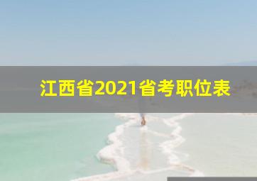 江西省2021省考职位表