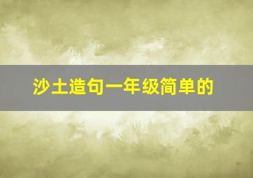 沙土造句一年级简单的