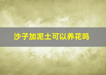 沙子加泥土可以养花吗