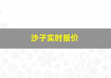 沙子实时报价