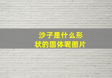 沙子是什么形状的固体呢图片