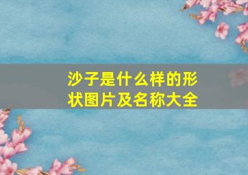 沙子是什么样的形状图片及名称大全