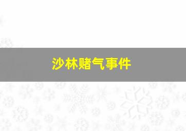 沙林赌气事件