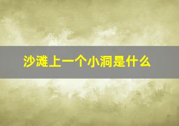 沙滩上一个小洞是什么