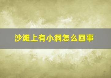 沙滩上有小洞怎么回事