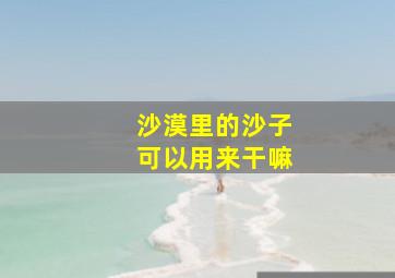 沙漠里的沙子可以用来干嘛