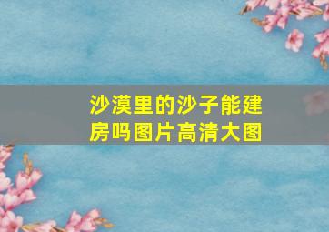 沙漠里的沙子能建房吗图片高清大图