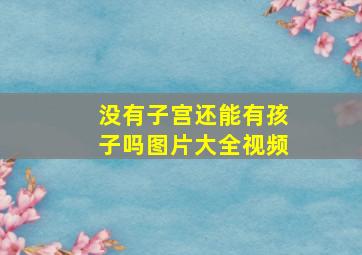 没有子宫还能有孩子吗图片大全视频